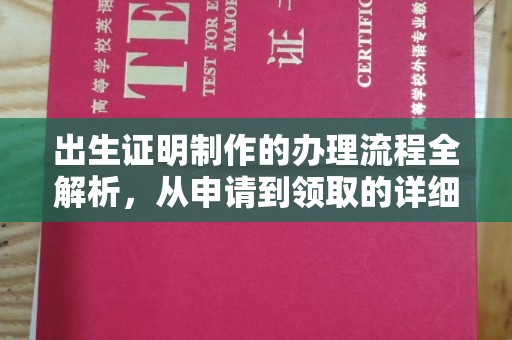 庄浪出生证明制作的办理流程全解析，从申请到领取的详细指南
